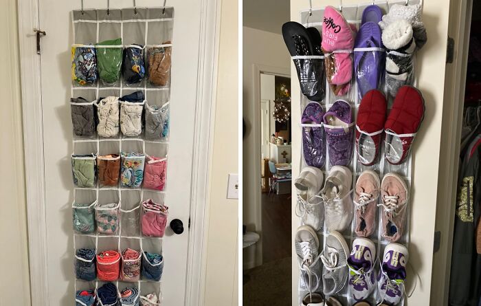 A Hanging Organizer Is About To Give Those Doors A Dual Purpose