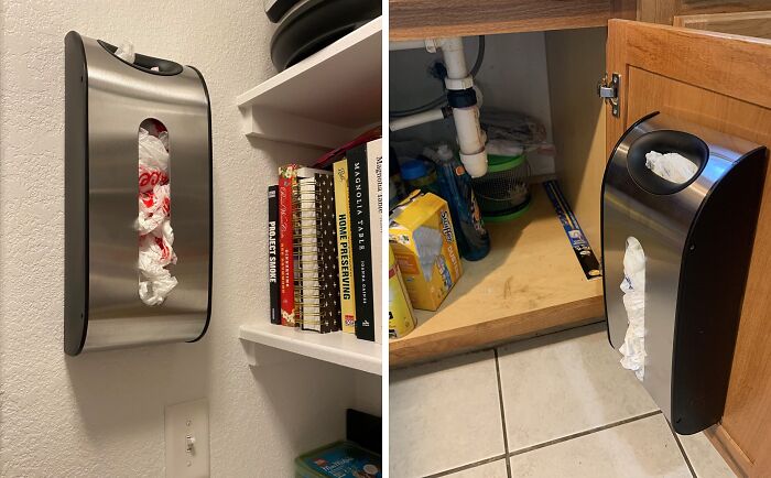 Plastic Bags Taking Over Your Kitchen Like A Scene From "Hoarders"? This Wall Mount Grocery Bag Dispenser Will Bring Order To The Chaos And Free Up Some Valuable Drawer Space