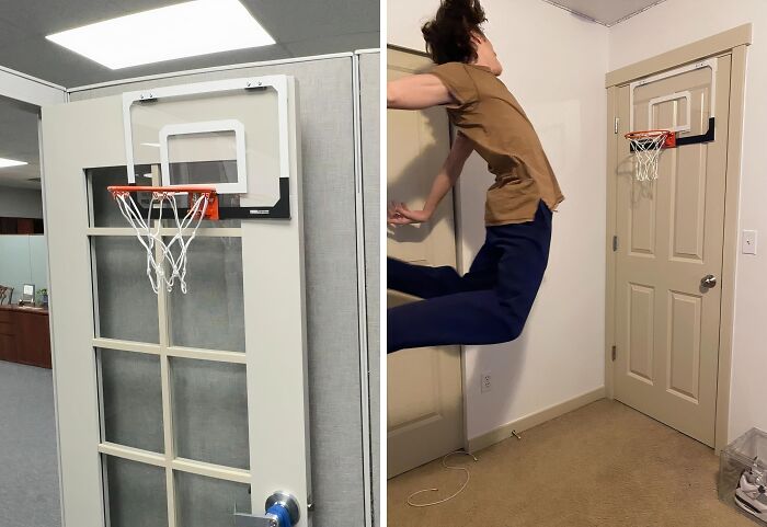 This Mini Indoor Basketball Hoop Is The Real MVP For Beating Those Afternoon Slumps