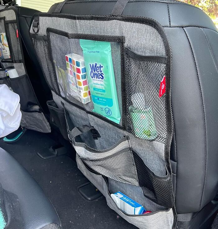 Road Trip Snacks, Toys, And Tablets? No Problem! This Backseat Car Organizer Keeps Everything Within Reach 