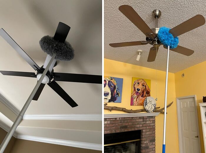 Easily Dust Your Ceiling Fans With An Extendible Duster 