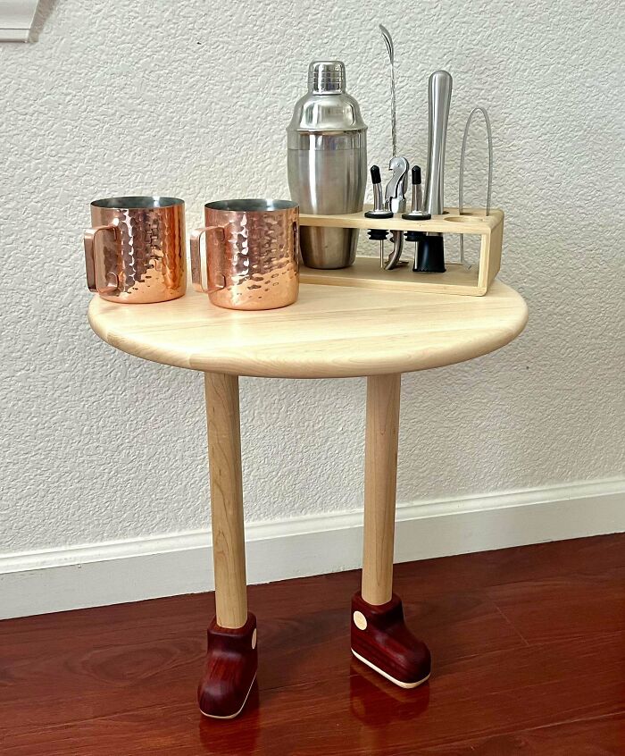 Little Guy With Sneakers Side Table I Made