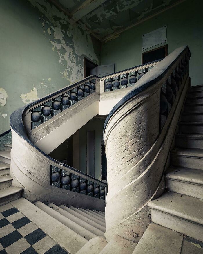 Stairs In An Abandoned Orphanage, Italy