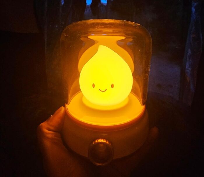 This Adorable Little Lamp Is Lit! This Chibi Flame Lamp Will Add A Warm And Cozy Glow To Any Room 