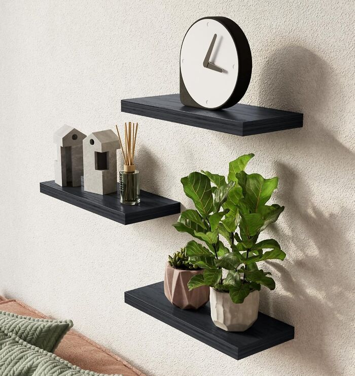 Show Off Your Book Collection (Or Your Impressive Collection Of Succulents) In Style! These Floating Shelves Are The Perfect Way To Showcase Your Prized Possessions