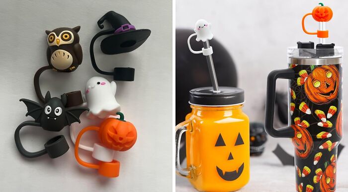 Sip Your Spooky Potions In Style With These Halloween Straw Cover Caps