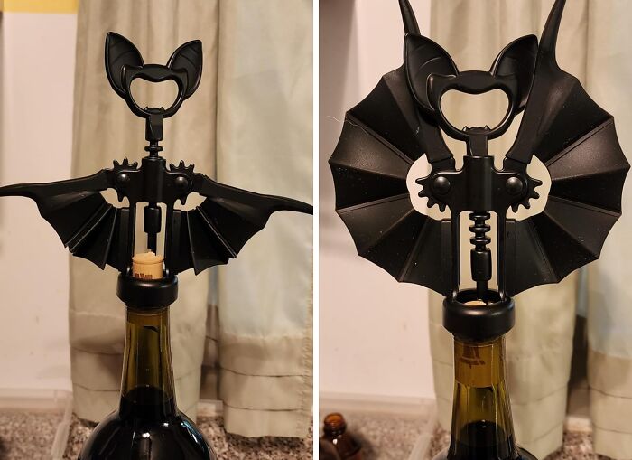 Wine Not Add A Touch Of Gothic Charm To Your Halloween Festivities With This Bat Wine Opener?