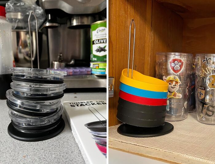 Stop Playing Hide-And-Seek With Your Tumbler Lids! This Tumbler Lid Organizer Will Keep Them All In One Place 