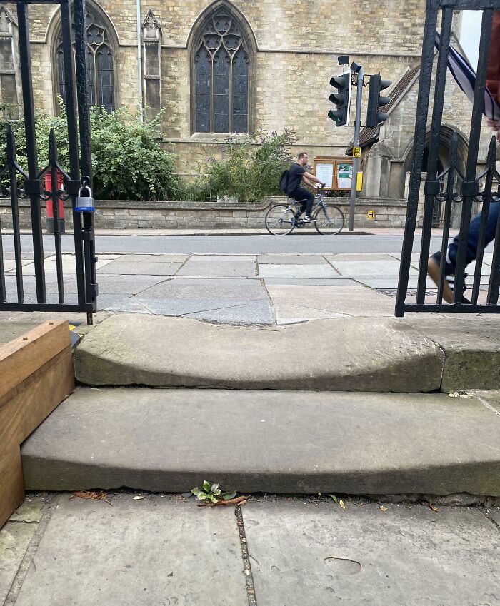 Stone Steps Outside Of The University Of Cambridge