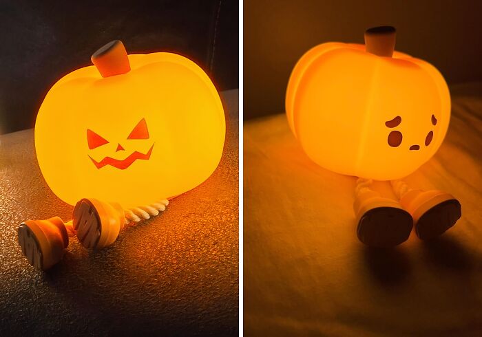 A Pumpkin Night Light Will Add A Warm And Cozy Glow To Your Halloween Nights, Without The Risk Of Setting Your House On Fire Like A Real Jack-O'-Lantern