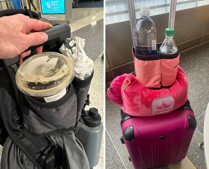 The Luggage Travel Cup Tablet Holder – Is A Hands-Free Way To Juggle Your Coffee, iPad, And Passport Like A Seasoned Jetsetter!