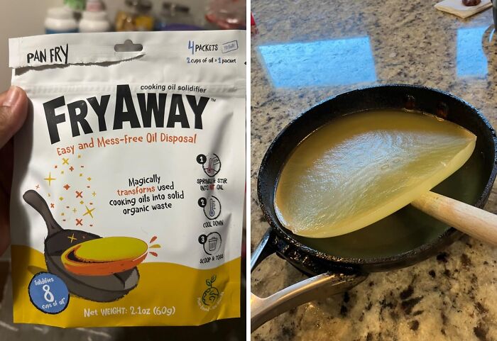  This Fryaway Cooking Oil Solidifier Turns Your Leftover Cooking Oil Into A Solid, Mess-Free Puck