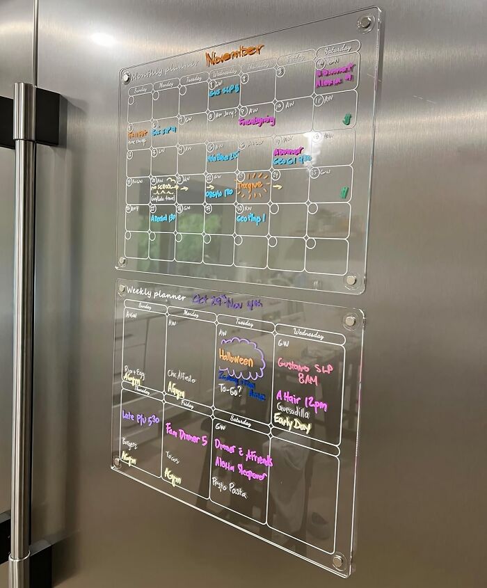 Your Scatterbrained Self Will Thank You For This Acrylic Magnetic Dry Erase Board Calendar