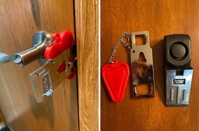 Sleep Soundly In Any Hotel Room (Or Airbnb With Questionable Locks) With This Portable Door Lock And Alarm