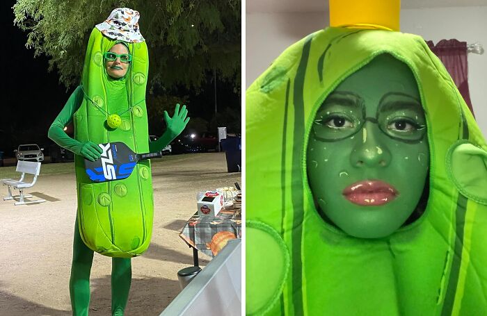 Relish The Attention In This Hilariously Briny Pickle Costume That's Sure To Leave A Sour Impression