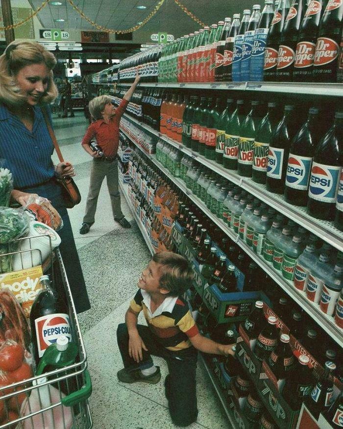 When Every Soft Drink Bottle On The Shelf Was Still Glass, 1980s