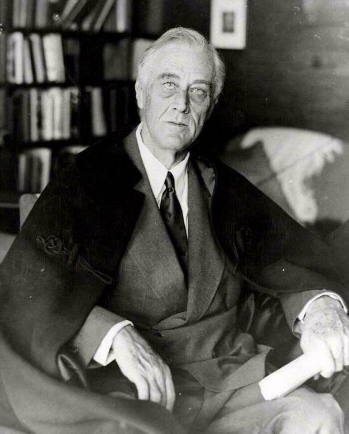 President Franklin Delano Roosevelt, 11. April, 1945. He Would Die Of A Cerebral Hemorrhage At The Age Of 63 The Following Day