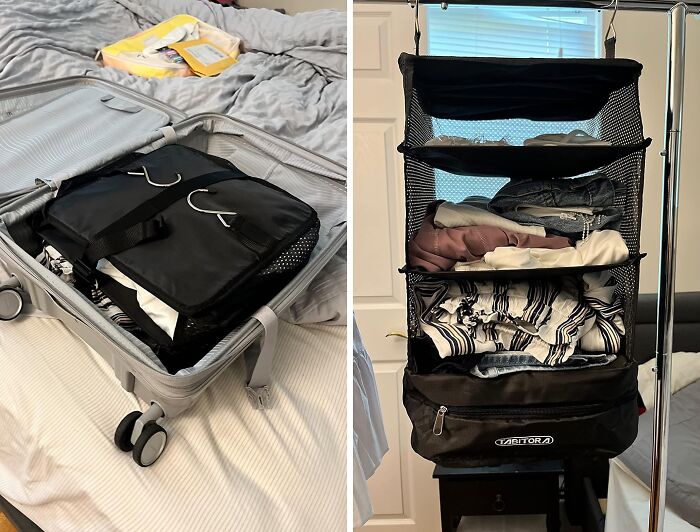 This Travel Shelves Bag Is The Organizational Wizard Your Suitcase Has Been Missing