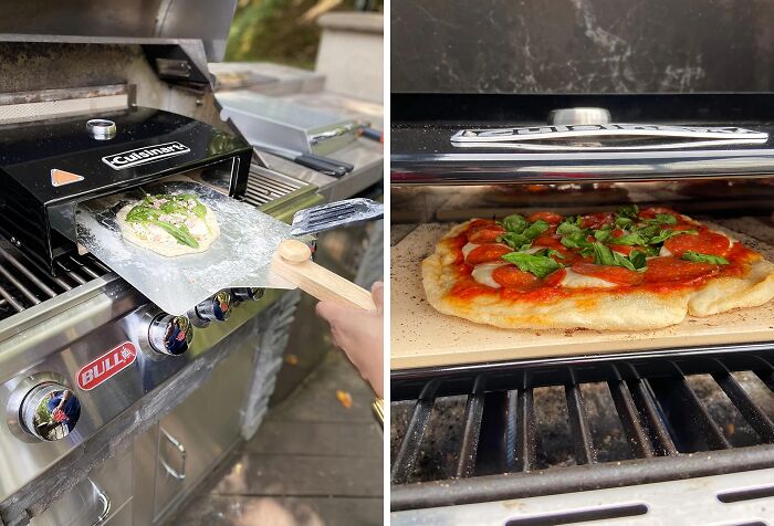 Turn Your Grill Into A Pizzeria And Become The Neighborhood's Pizzaiolo Extraordinaire With This Grill Top Pizza Oven Kit