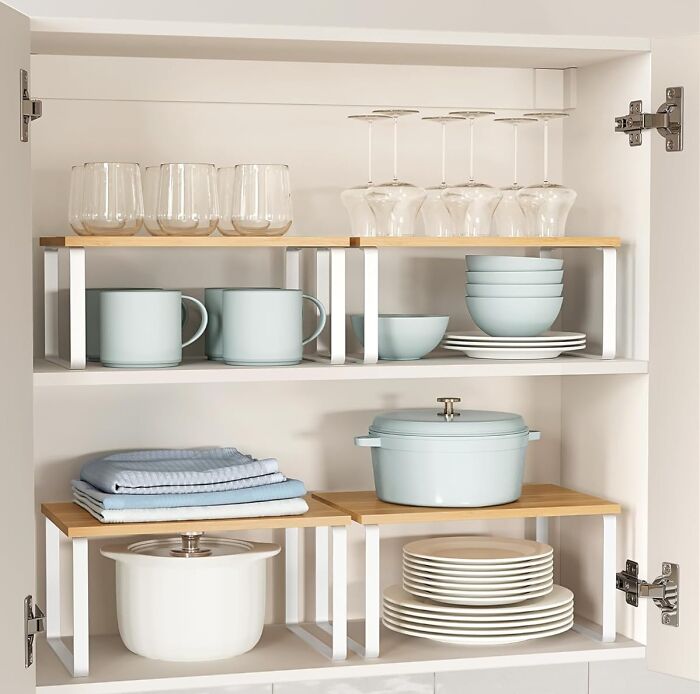 Conquer Kitchen Chaos With This Cabinet Organizer Shelf