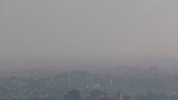 Belo Horizonte, Brazil. 151 Days Without Rain. Swallowed By Smoke Of Criminal Fires All Over Brazil