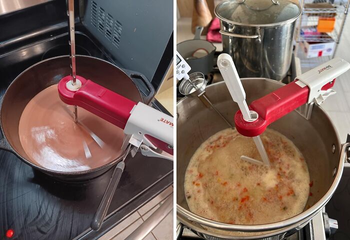 Multitasking Just Got An Upgrade! This Self-Adjusting Pot Stirrer Lets You Stir The Pot While You Conquer The World