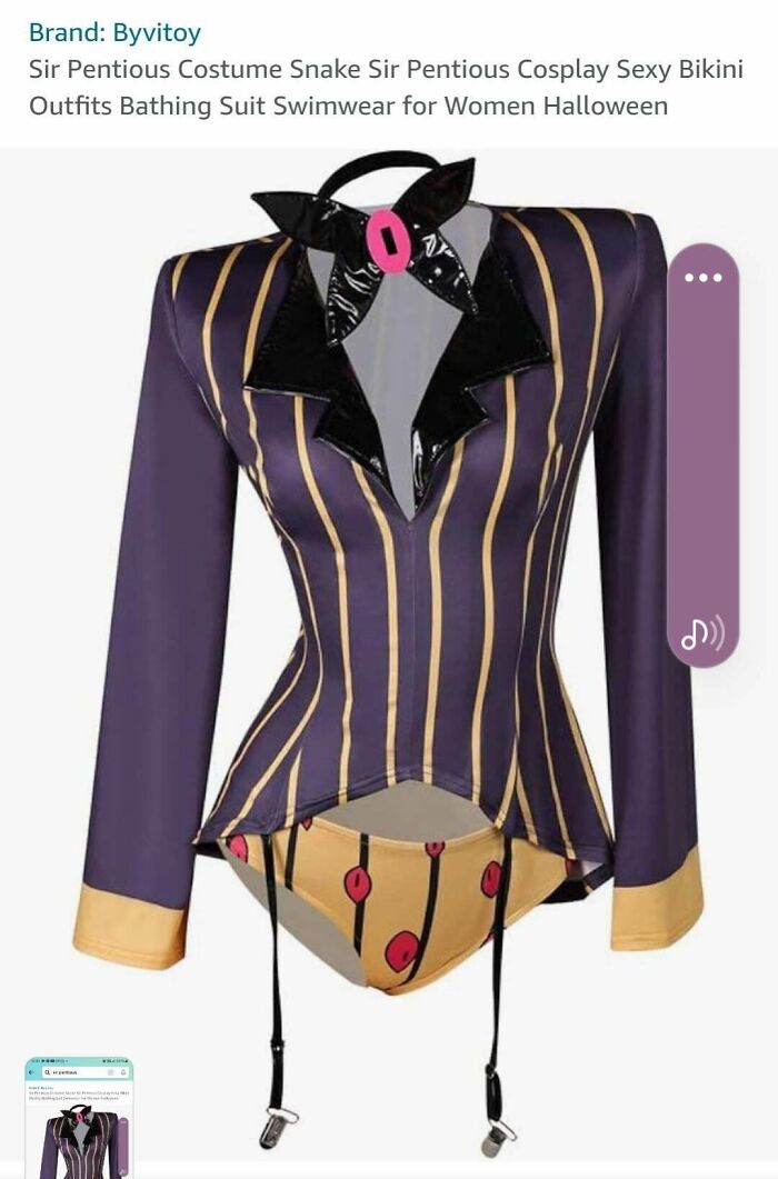 "This is lingerie for a socially awkward and possibly autistic character named Sir Pentious. Look him up and tell me who in the world would want to roleplay this during fun time" - Sickofdumbpeople