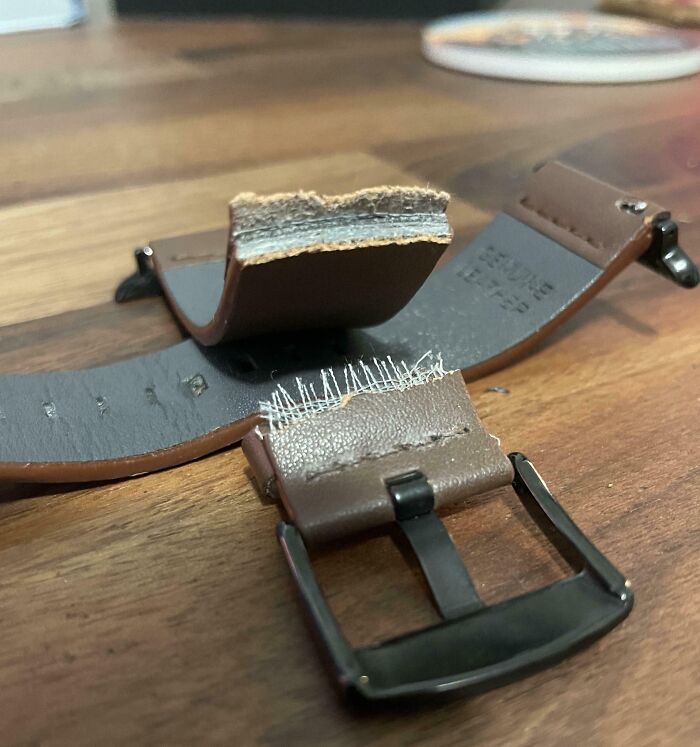 The Inside Of My "Genuine Leather" Watch Band