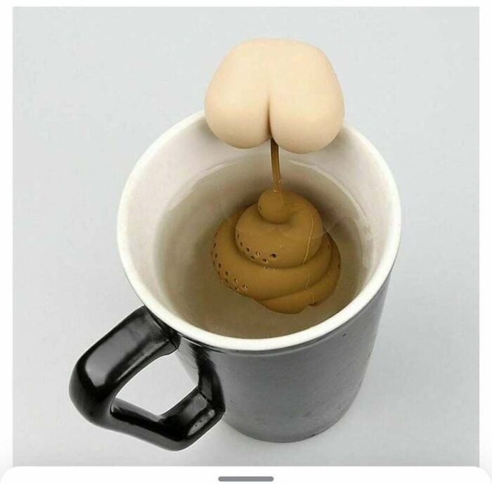 "Reusable “Poopy Shaped” tea infuser $7.99" - inkzillathevampsquid