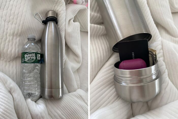 This Travel Water Bottle Keeps Your Valuables Safe And Your Hydration Game Strong – Because Staying Hydrated And Keeping Your Stuff Secure Shouldn't Be Mutually Exclusive