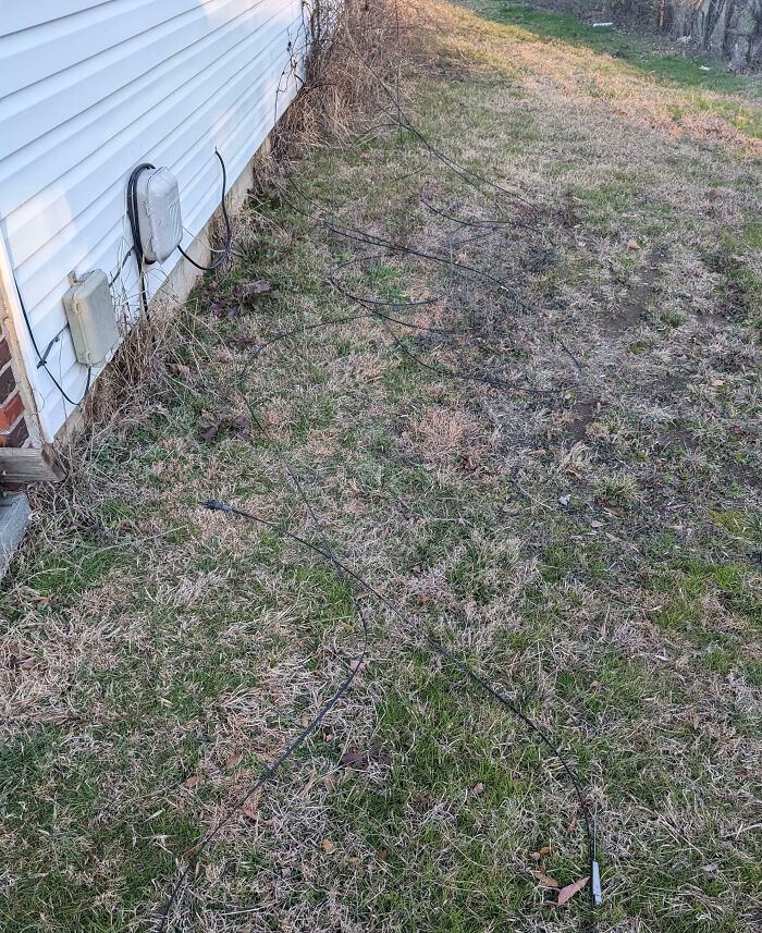 Neighbor's Tree Cutters Cut My Line And Made Sure It Was Organized In My Yard Without Telling Me. Very Thoughtful