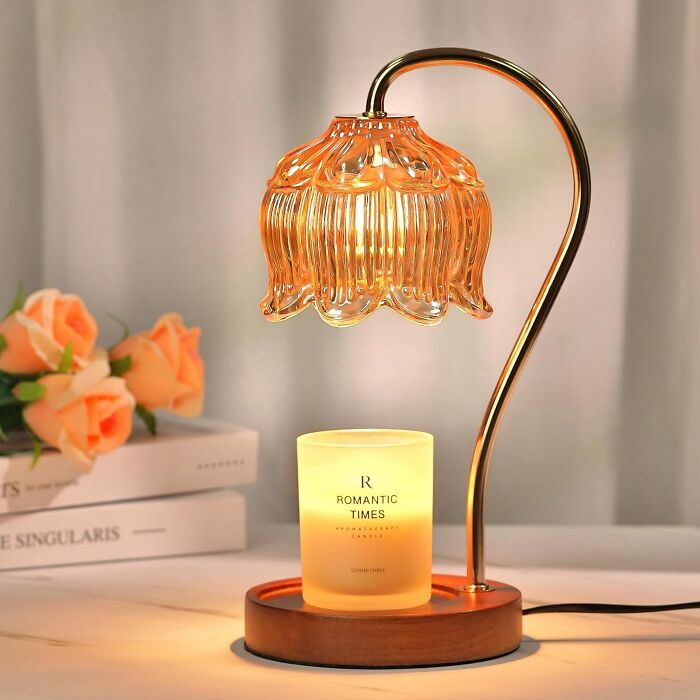 This Flower Candle Warmer Lamp Will Create The Coziest Ambiance, Making Your Home Smell Like A Spa Without The Hefty Price Tag