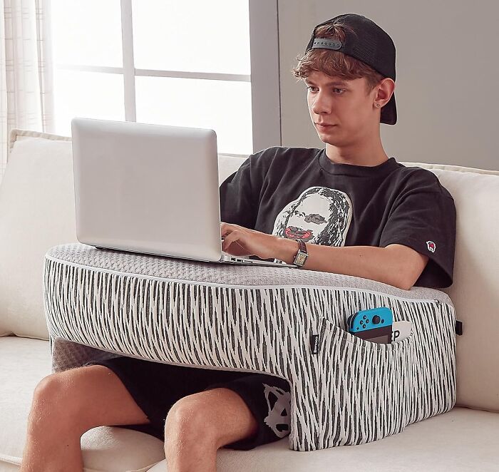 Work From Home, But Make It Comfy. This Lap Desk Pillow Is The Ergonomic Solution For Ditching Your Desk And Embracing The Couch