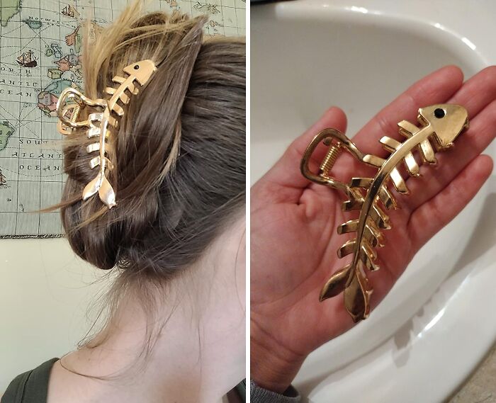 Bad Hair Day? Not Anymore! This Fish Bone Hair Clip Will Tame Your Mane And Leave You Looking Reef-Reshingly Stylish