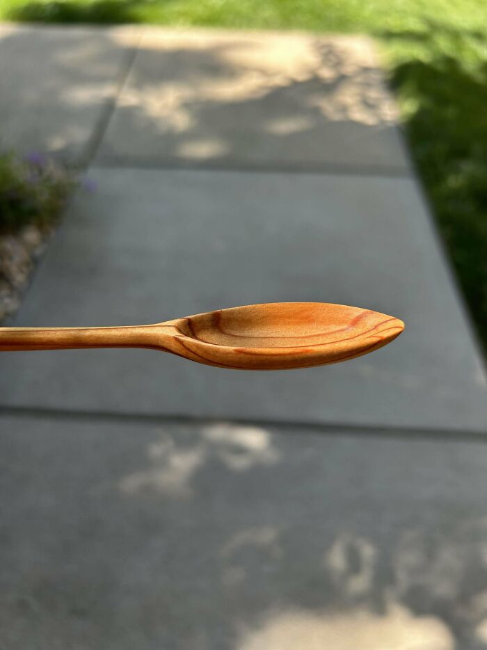 A Drink Stirrer And A Very Skinny Spoon I Carved