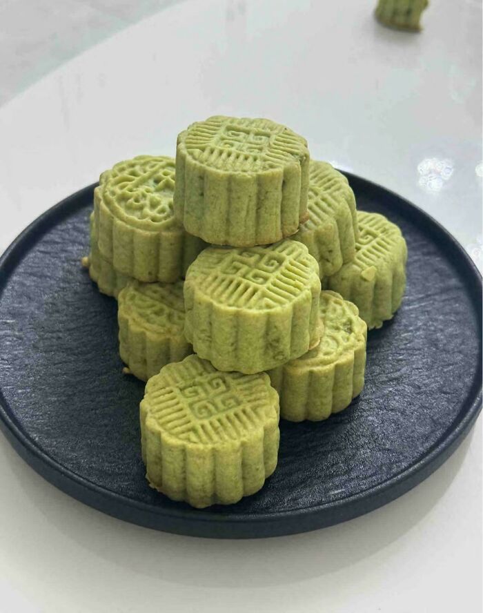 Homemade Pistachio Mooncakes