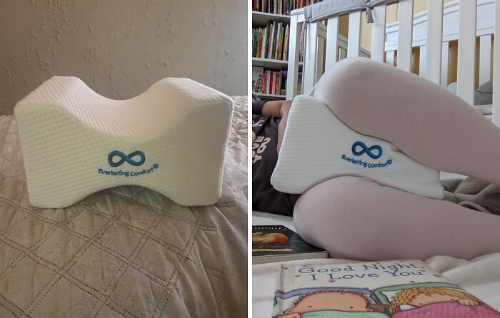 Side Sleepers, Rejoice! Your Quest For A Good Night's Sleep Is Over, Thanks To This Magical Knee Pillow. Say Goodbye To Hip And Back Pain, And Hello To Sweet Dreams