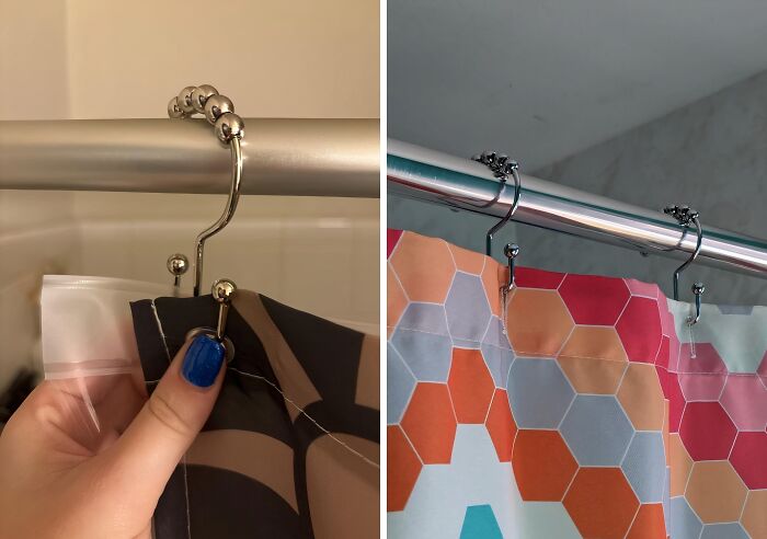 Say Goodbye To Squeaky, Stuck Shower Curtains And Hello To A Spa-Like Experience! These Rolling Rings Make Opening And Closing Your Shower Curtain A Breeze