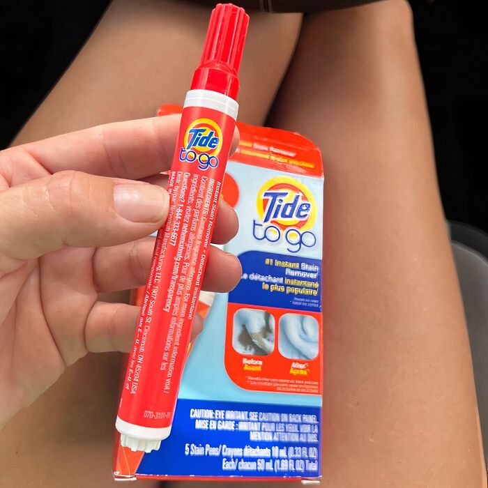 Ketchup, Mustard, Red Wine...oh My! This Tide To Go Pen Tackles Even The Toughest Stains, So You Can Eat (And Drink) With Confidence