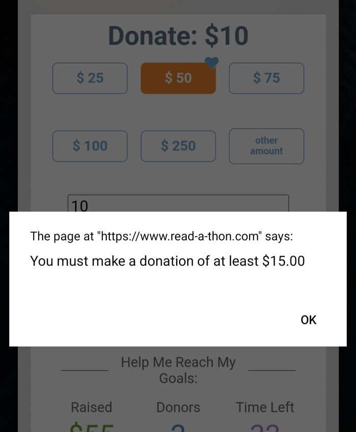 School Has A "Minimum Donation" For A Fundraiser