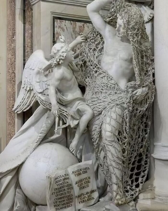 Impresionante escultura del siglo XVIII de Francesco Queirolo, Italia