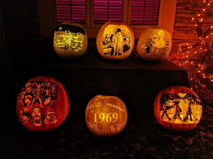 We Aren't Participating In Halloween This Year Due To COVID, I Present You My Pumpkins From Last Year