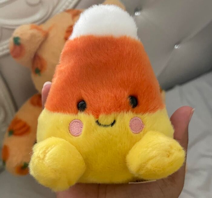 Cuddle Up With Halloween's Most Controversial Treat In Plush Form With This Sweet Candy Corn Stuffed Animal 