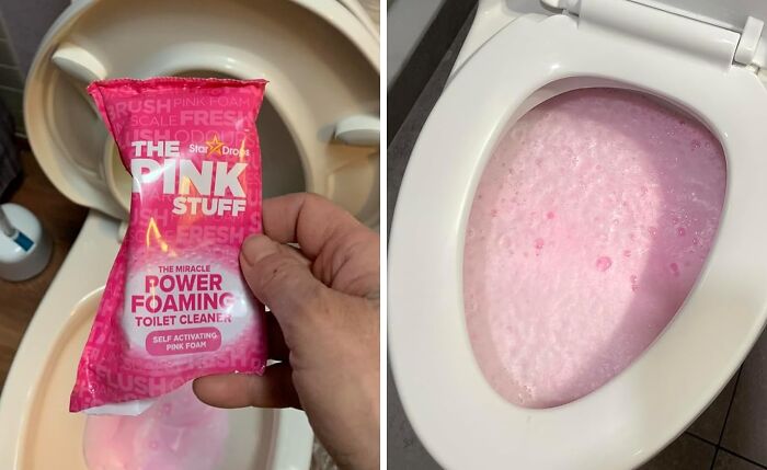 Half The Fun Of The Pink Stuff Power Foam Is Watching It Bubble Up. The Clean Toilet Is Just A Bonus