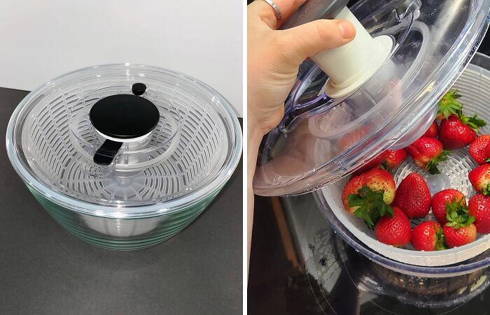 Salad So Dry, It'll Make The Sahara Jealous. This Large Salad Spinner Is The Key To Crisp, Crunchy Greens And No More Soggy Salads