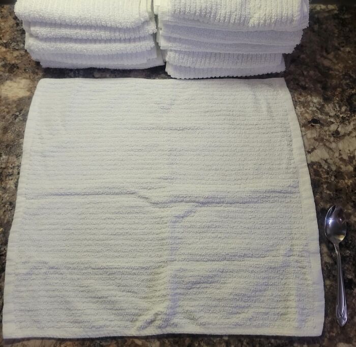 " Bar towels - Come in giant packs, and are usually cheap. It’s not pretty or fancy, but those things could soak up a small flood if necessary! It ends up saving on paper towels in the long run, even with detergent and electric factored in. UNLESS you go to to a laundromat, then buy the paper towels, lol" - Adventurous_Train876