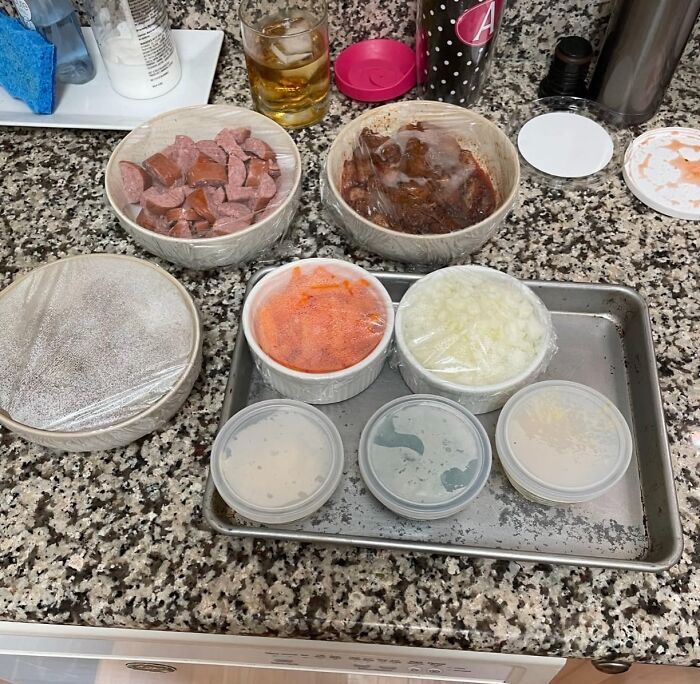 "Mise en place. It's much harder to forget or burn ingredients when they're all laid out in front of you in an organized manor. This is key to a successful kitchen" - Daswiftone22