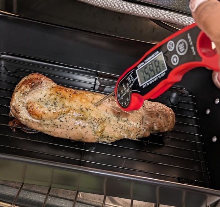 "Buy a thermometer . Go big and buy one instant read probe, and another with a probe you can leave in the meat. It makes cooking outrageously simple" - scottz0313