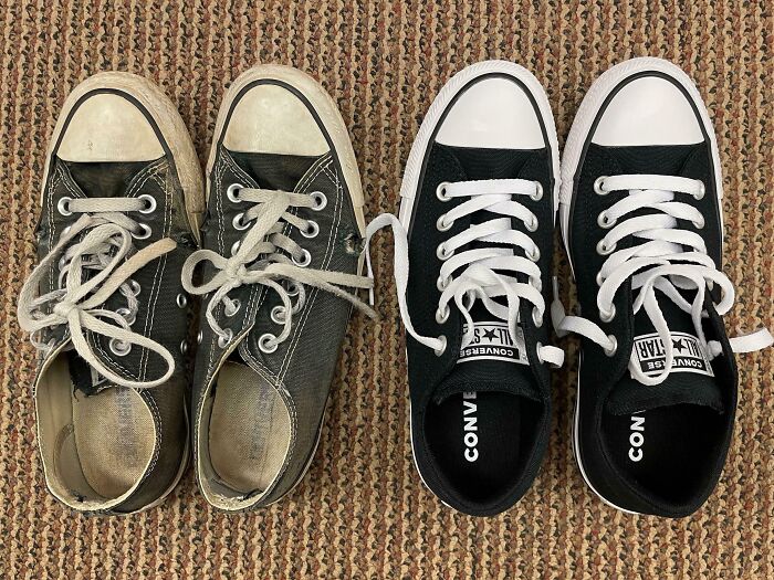 The Pair Of Converse I Owned For Nearly 10 Years vs. The Pair I Bought Today