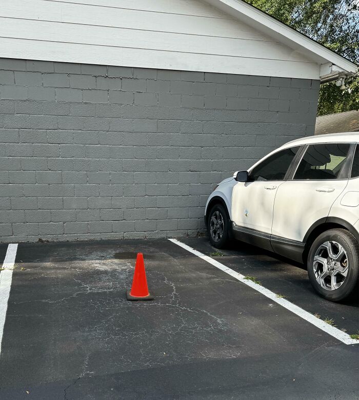 One Of My Neighbors Started Putting A Cone Down To Save “Their” Spot In Our Complex. There Are No Assigned Spots To Any Tenants By The Way